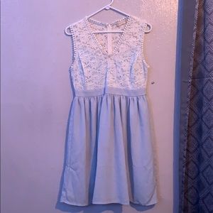 Baby blue and white dress!